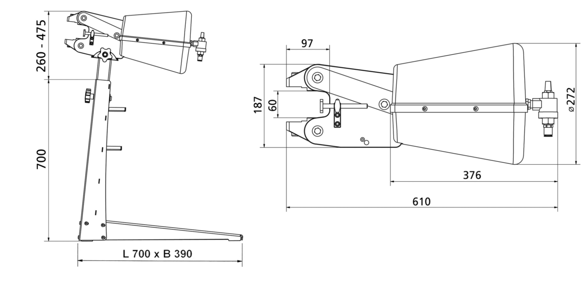 hand operated shrinker stretcher